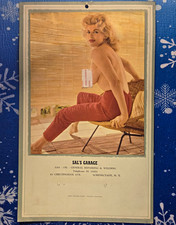 Vintage 1950's Pinup Advertising Calendar Sal's Garage Schenectady, NY picture
