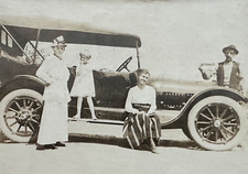 ANTIQUE 1915 BUICK C-55 TOURING WITH FAMILY PHOTO WITH MESSAGE FP96 picture