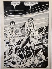 Original Comic Art 🎨 ✨️ published 1979 French War Spy Espionnage Splash picture