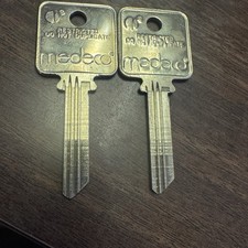 TWO KEY BLANKS FIT MEDECO LOCKS #A1638 BIAXIAL G3 KEYWAY 6-PIN picture