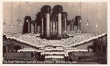 RPPC Mormon Tabernacle Choir Organ Singing Mothers LDS Photo Vtg Postcard A13 picture