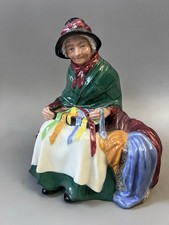 Vtg Royal Doulton Silks and Ribbons HN 2017 Porcelain Street Vendor Figurine picture