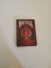 Bicycle MetalLuxe Foil Back Crimson Red Excellent Condition picture