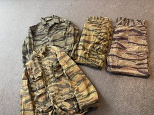 Original VTG 1960's-80s Vietnam tiger stripe camo jacket and pants bundle picture