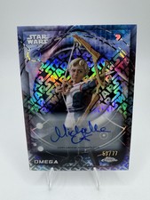 2026 Topps Chrome Star Wars Logofractor Autograph /77 Omega - Michelle Ang #158 picture