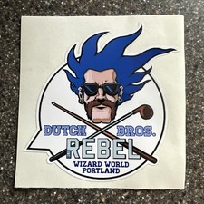 Dutch Bros Brothers Rebel Wizard World Portland Extremely Rare Sticker picture