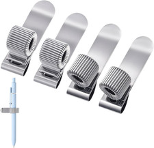 4PCS Retractable Pencil Holder, Pen Holder Clip, Metal Pen Clip for Notebook,... picture