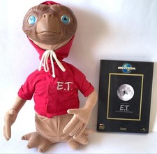 E.T. 12 Inch Plush Stuffed Toy with DVD USJ Used Aged Condition Japan picture
