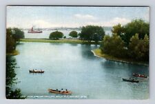 Detroit MI- Michigan, Skating Pavilion, Belle Isle, Antique, Vintage Postcard picture