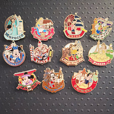 Disney Epcot World Showcase 11 Countries Character Pavilion Pin Set 2010 picture
