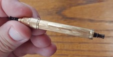 Antique 1800s Mabie Todd & Co No 5 Telescoping Dip Pen GF and Ebony Original Nib picture