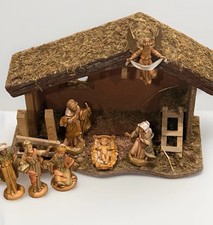 Fontanini Nativity 9-piece Set W/Stable Depose Italy Stamped Vintage 1983-1991 picture