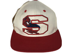 Marvel SpiderMan S 1994 NEW with tag trucker snapback Logo 7 hat  Red White picture
