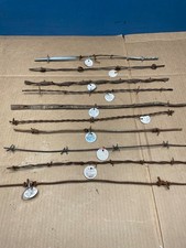 10 Vintage Antique Barbed Wire Samples Labeled With Date and Makers Name 1800's picture
