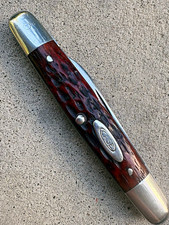 Vintage 1965-69 case xx USA equal ends red bone 0623 2 blade pocket knife pen picture