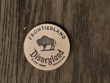 Vintage Disneyland Frontierland  Wooden Nickel 1970's Rare picture