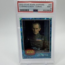 Topps 2022 Star Wars Sapphire #60 Peter Cushing Grand Moff Tarkin PSA 9 picture