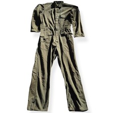 Vtg WWII US Army M1941 HBT Coveralls 1st Pattern 13 Star Belted Flight Suit 38L picture