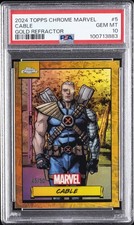 2024 TOPPS CHROME MARVEL GOLD REFRACTOR #5 CABLE 45/50 PSA 10 picture