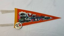 Vintage Washington D.C. 12” Historical Landmarks Pennant w/ Button picture