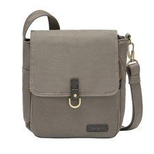 Travelon Crossbody Anti-Theft Courier Tour Bag, Stone Gray picture
