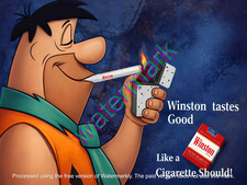 Winston Cigarette Fred Flintstone Metal Sign 9
