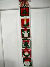 Vtg 1960's 6 Different Christmas Sq. Designs-Hanging Decor- Inside Wall/Door picture