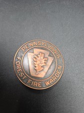 Vintage Pennsylvania Forest Fire Warden Badge Pin picture