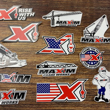 Stickers Maxim Crane Operators Shane McCrane Rodbusters Ironworkers Carpenters picture