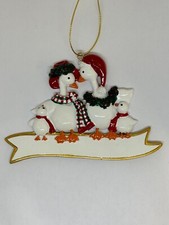 Personalized Geese Family 2 Kids Grandparents Xmas Ornament Names and  Message picture