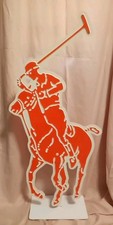 RARE VTG Ralph Lauren POLO Store Display Sign Original Stand 45” Double Sided picture