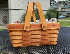Longaberger Mother's Day Basket 1992 With 2 Swing Handles Plastic Liner Flower picture