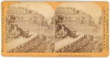 YELLOWSTONE STEREOVIEW - Golden Gate Canyon & Carriage - TW Ingersoll 1890s picture