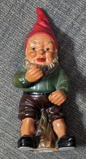 Vtg Heissner Gnome 754 Terra Cotta Pottery Statue 11