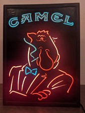 Joe Camel Neon Sign - Famous 80's Cigarette Advertising Piece - Great Condition picture