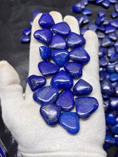 Natural Afghan Lapis Lazuli Mini Hearts – 2kg Wholesale Lot – 300+ Handmade Piec picture