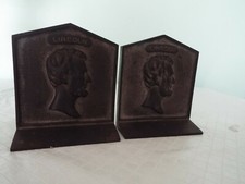 Antique Solid Bronze Abraham Lincoln Bookends 5¼