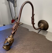 antique brass sconce DRAGON E F Caldwell era antique wall lamp 1890's picture