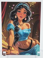 GGC Studio Aladin Jasmine Artist Hand Drawn Auto Sketch Card 1/1Aceo original picture