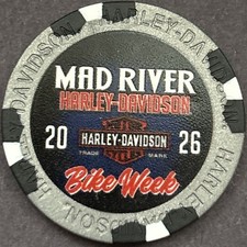 2026 Harley Davidson Wide Print Poker Chip Mad River HD OHIO Bike Week picture