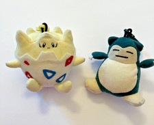 Vintage 1999 Pokémon Snorlax and Tokepi plush 3