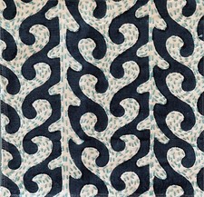 SEEMAKRISH Breach Candy Mughal Blue 100% Cotton new remnant picture
