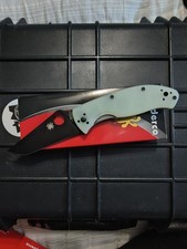 Blade HQ Exclusive Spyderco Tenacious Tanto Black Blade - Jade G10 - NEW picture