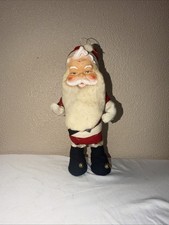 Vintage Rubber Faced Santa 12” Standing Figure 1950s-1960s, Japan picture