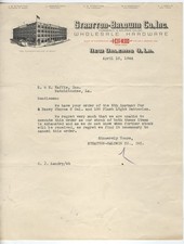 1944 LETTERHEAD, NEW ORLEANS LOUISIANA, STRATTON BALDWIN (HARDWARE) CO. picture