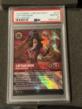 2024 Disney Lorcana Into The Inklands Captain Hook Enchanted #214 PSA 10 GM picture