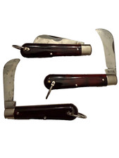 NOS Vintage Colonial Prov. USA Hawkbill Folding Knife / Electrician Utility Pock picture