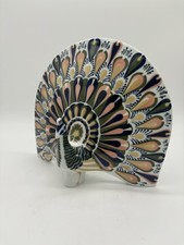 Vintage Sargadelos Porcelain Peacock Figurine Pavo Real No 2 Spain Modernist picture