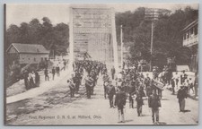 Milford Ohio First Regiment ONG Marching Band Bridge Postcard Clermont Reprint picture