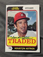 Claude Osteen Autograph Signed 1974 Topps Traded Card Auto Houston Astros picture